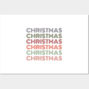 Retro Christmas Sign Vintage Font Aesthetic Posters and Art